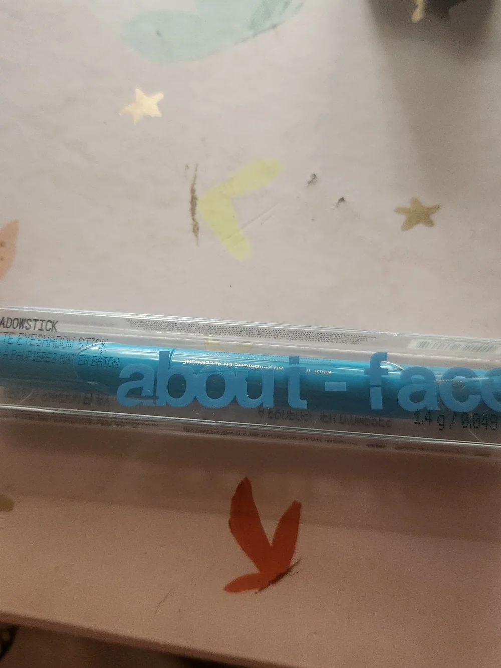 about-face eye shadowsticks (3) and eye paints ( 3) 3 Blue, Purple,orange Yellow